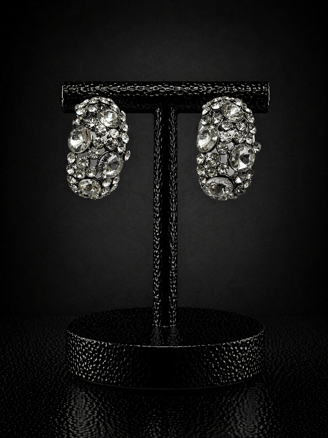 Crystal Cascade Statement Stud Earrings
