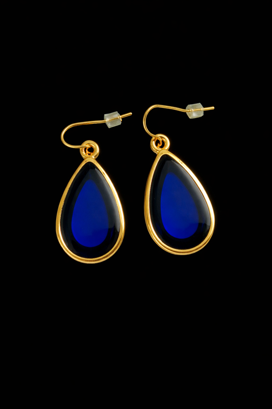 Midnight Gloss Teardrop Earrings
