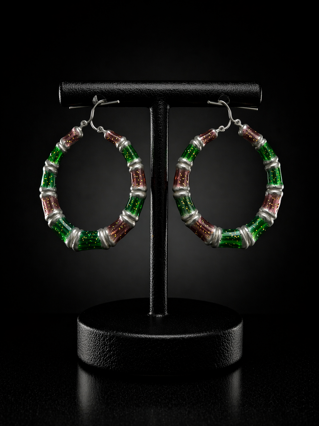 Multicolor Beaded Hoop Earrings
