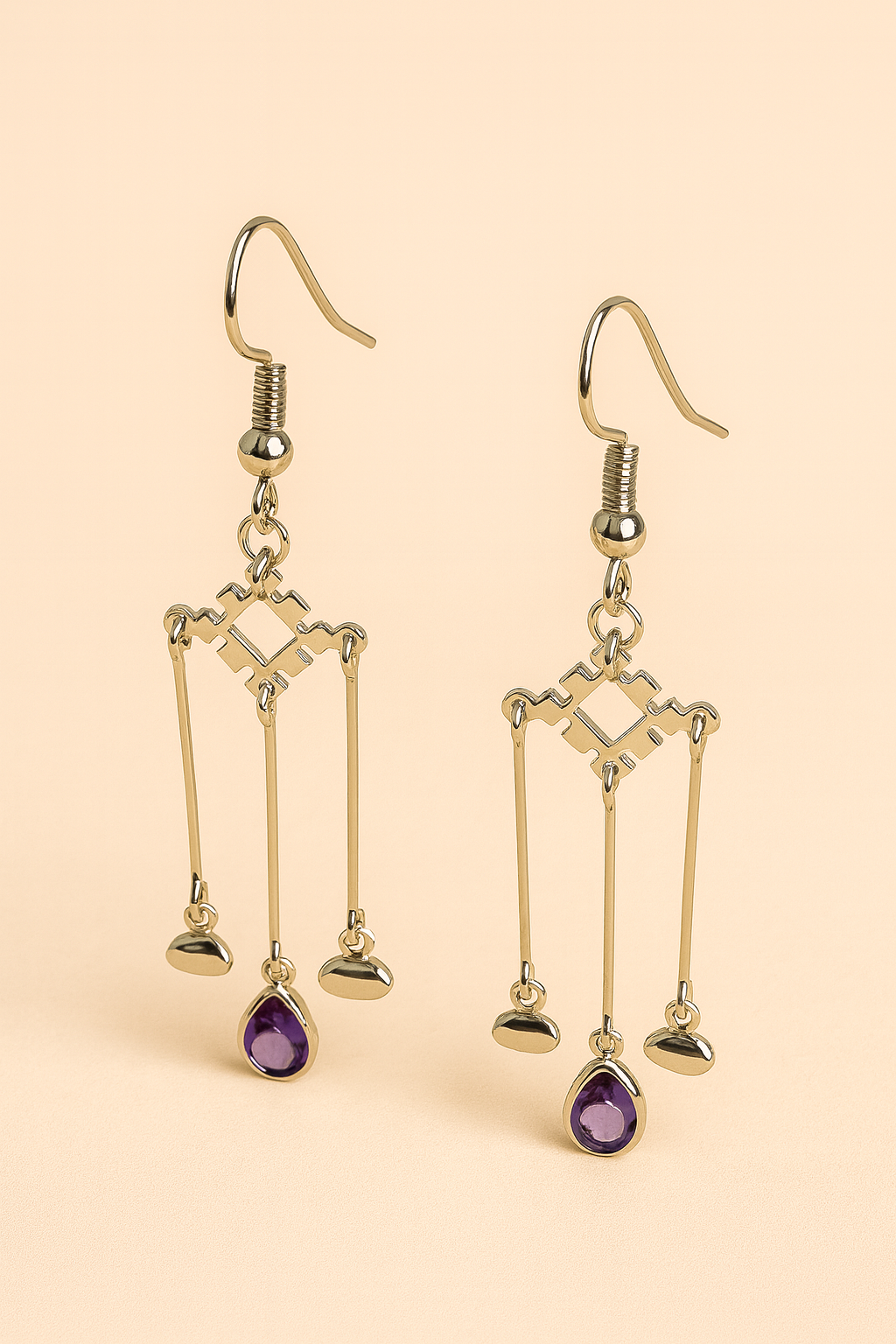 Purple Elegance Drop Earrings