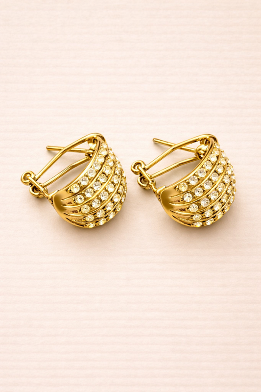Classic Crystal Huggie Earrings
