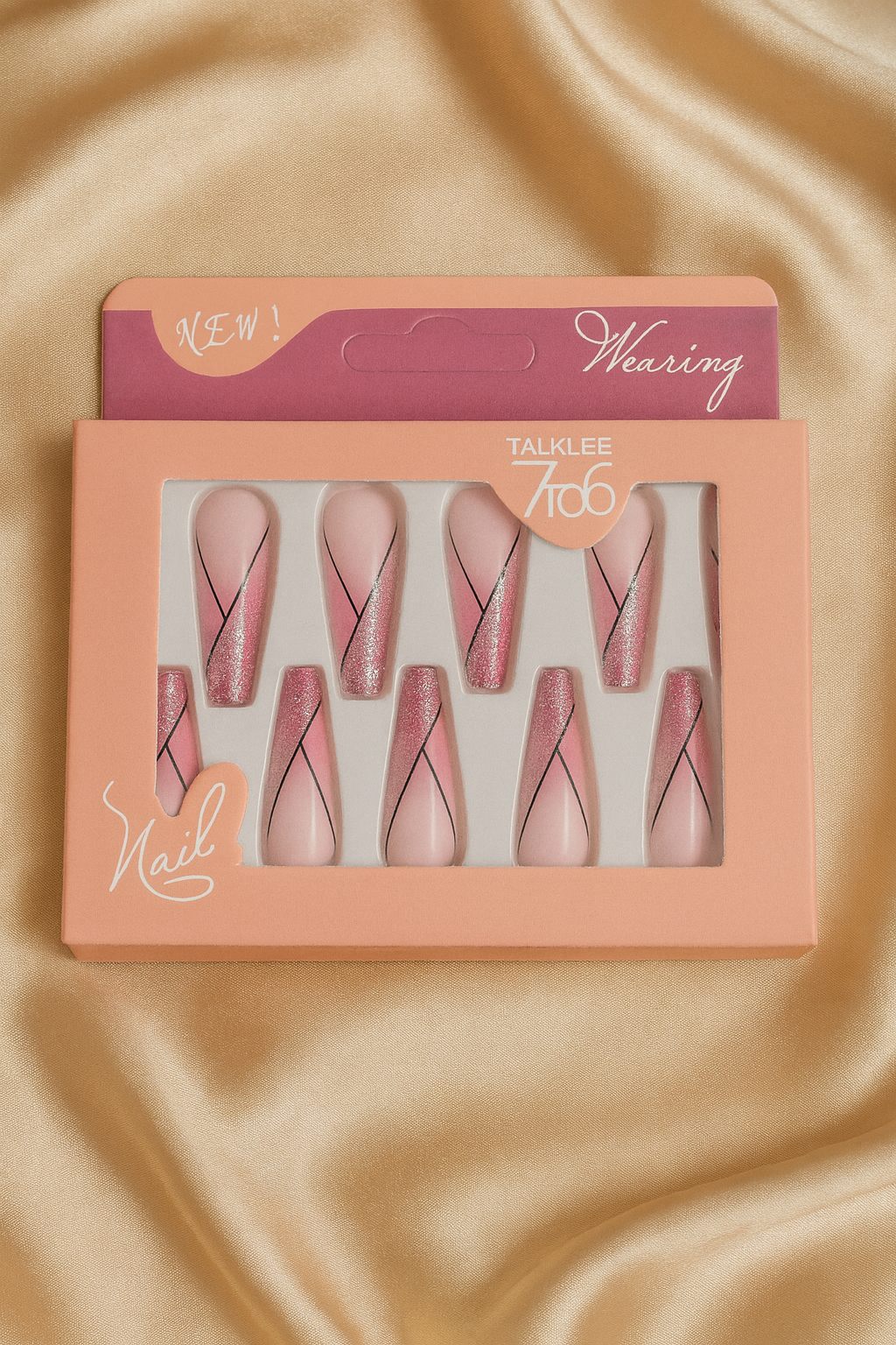 Pink Sparkle Elegance – Press-On Nail Set
