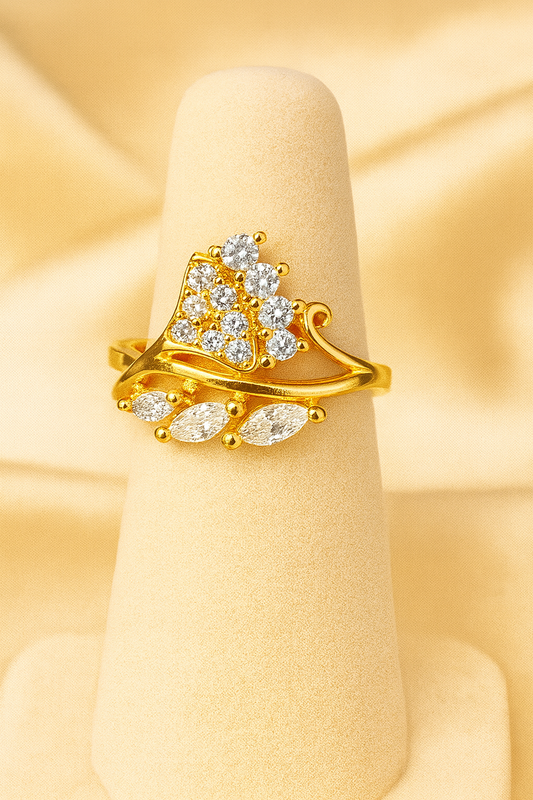 Champagne Bloom Gold Ring