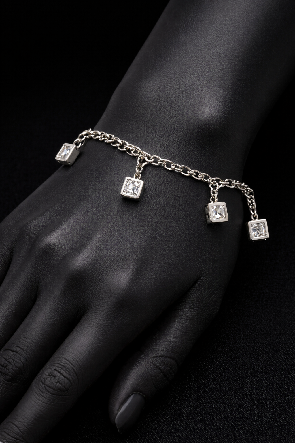 Crystal Charm Chain Bracelet