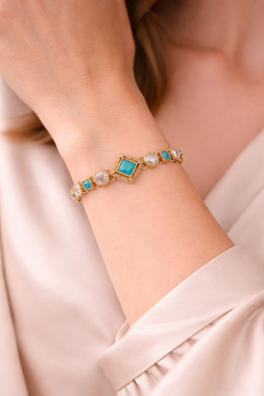 Celeste Azure Gold Bracelet