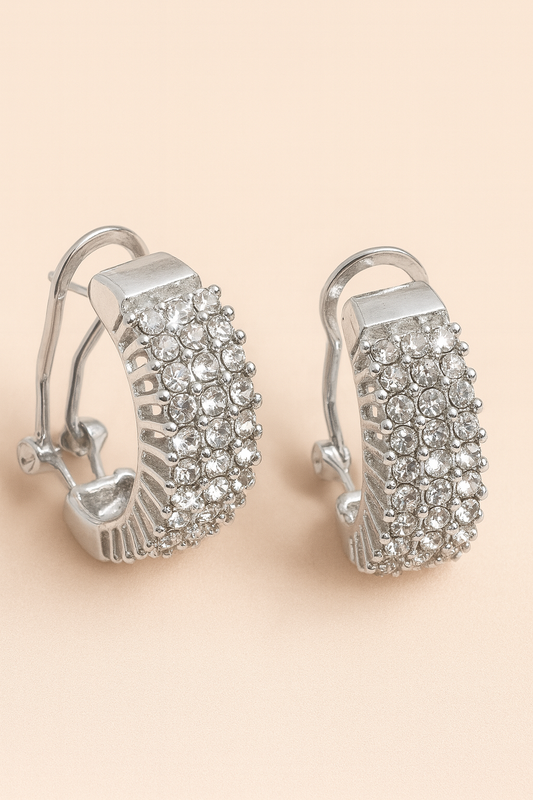 Crystal Radiance Hoop Earrings