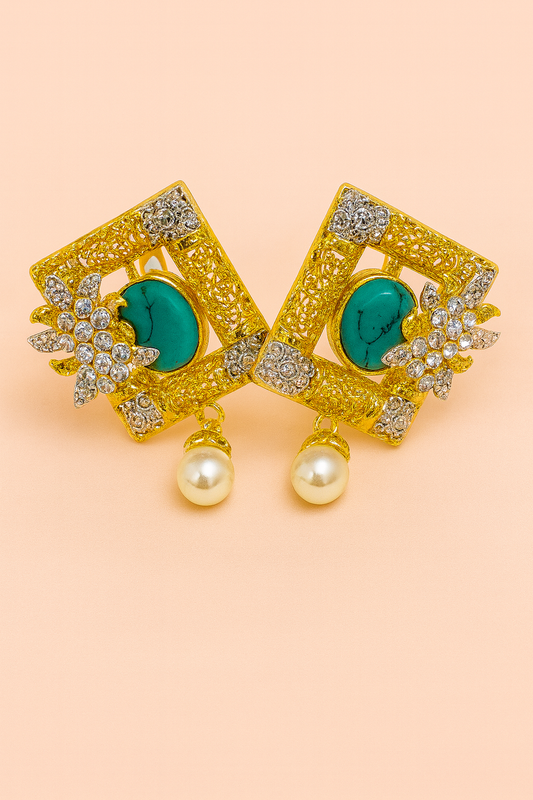 Turquoise Bloom Earrings