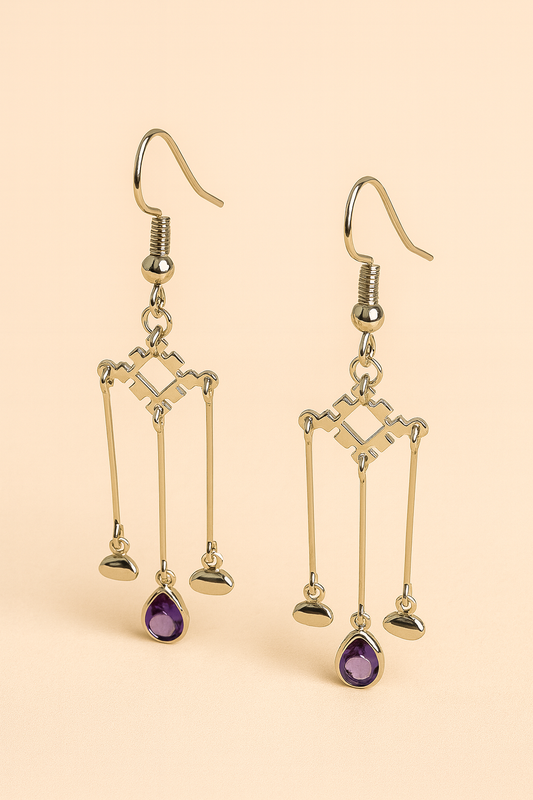 Purple Elegance Drop Earrings