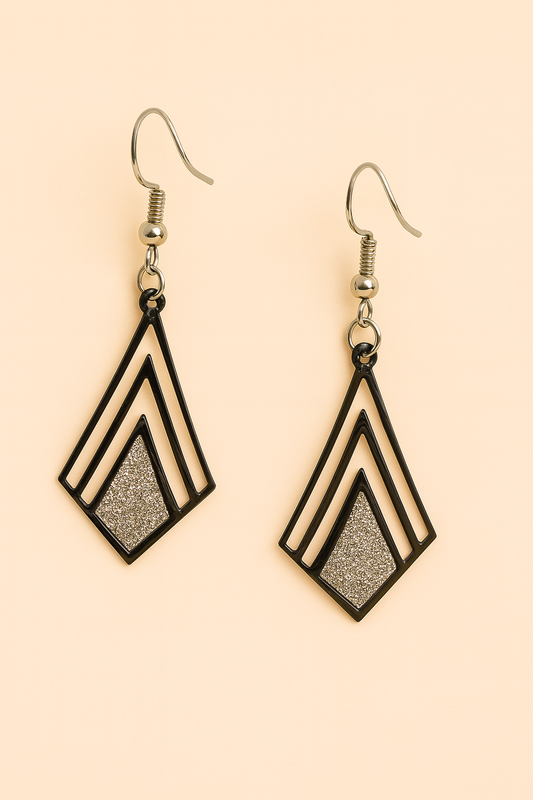 Midnight Spark Geometric Earrings
