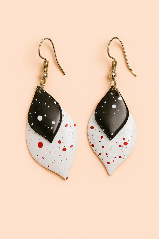Cosmic Splash Leaf Earrings