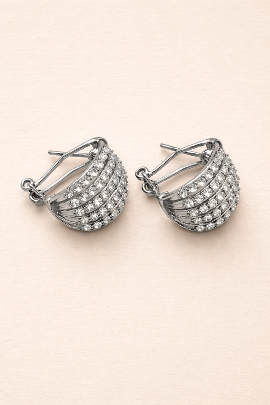 Classic Crystal Huggie Earrings