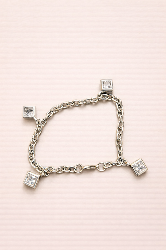 Crystal Charm Chain Bracelet