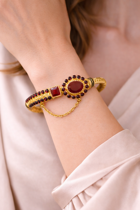 Royal Ruby Chain Bangle