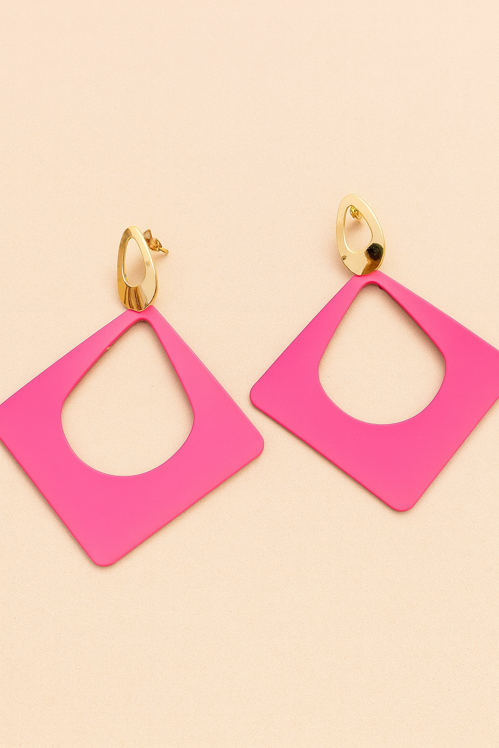 Geometric Hollow Drop Earrings
