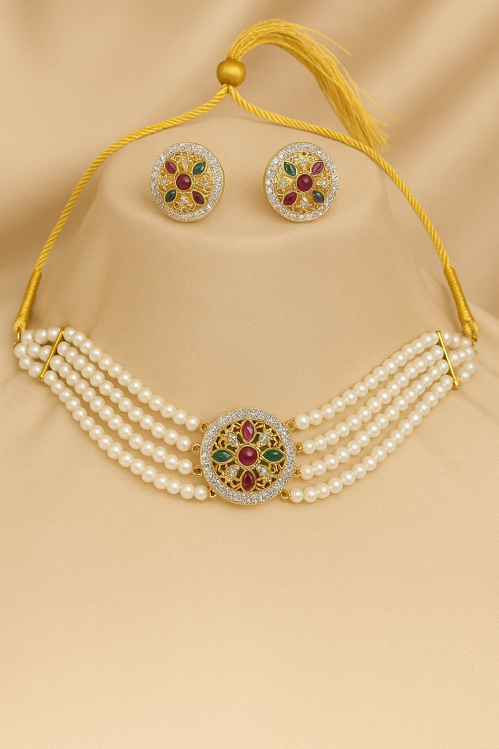 Royal Pearl Harmony Choker Set