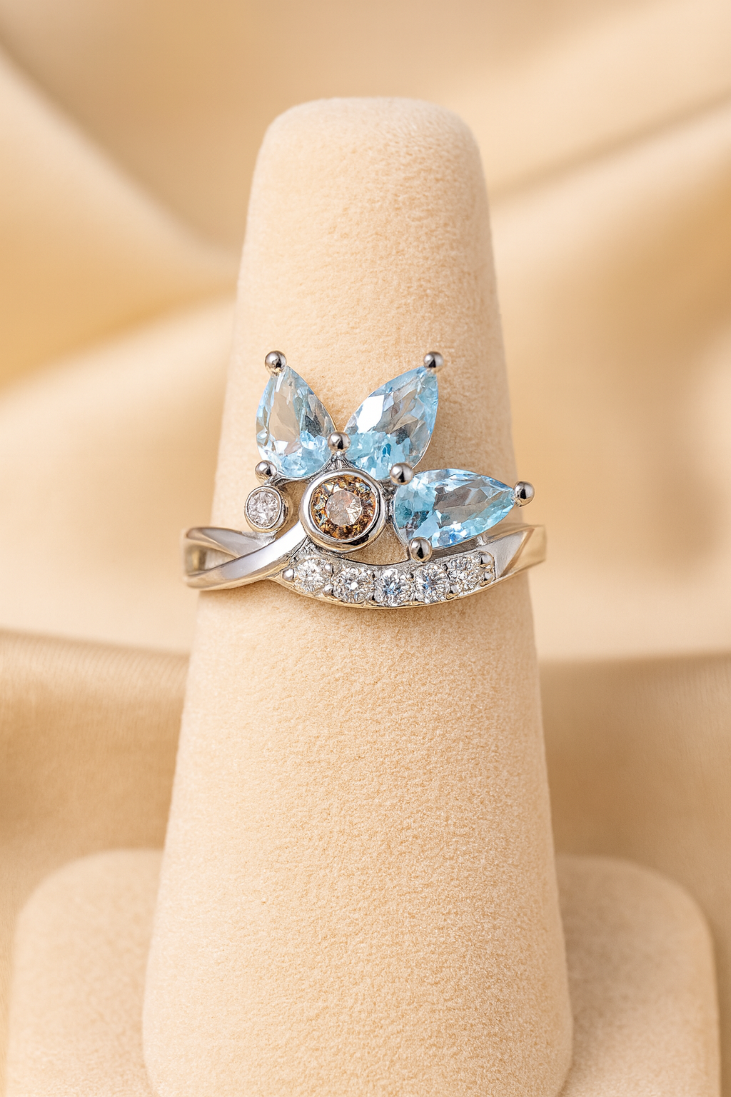 Crimson Elegance Silver Ring