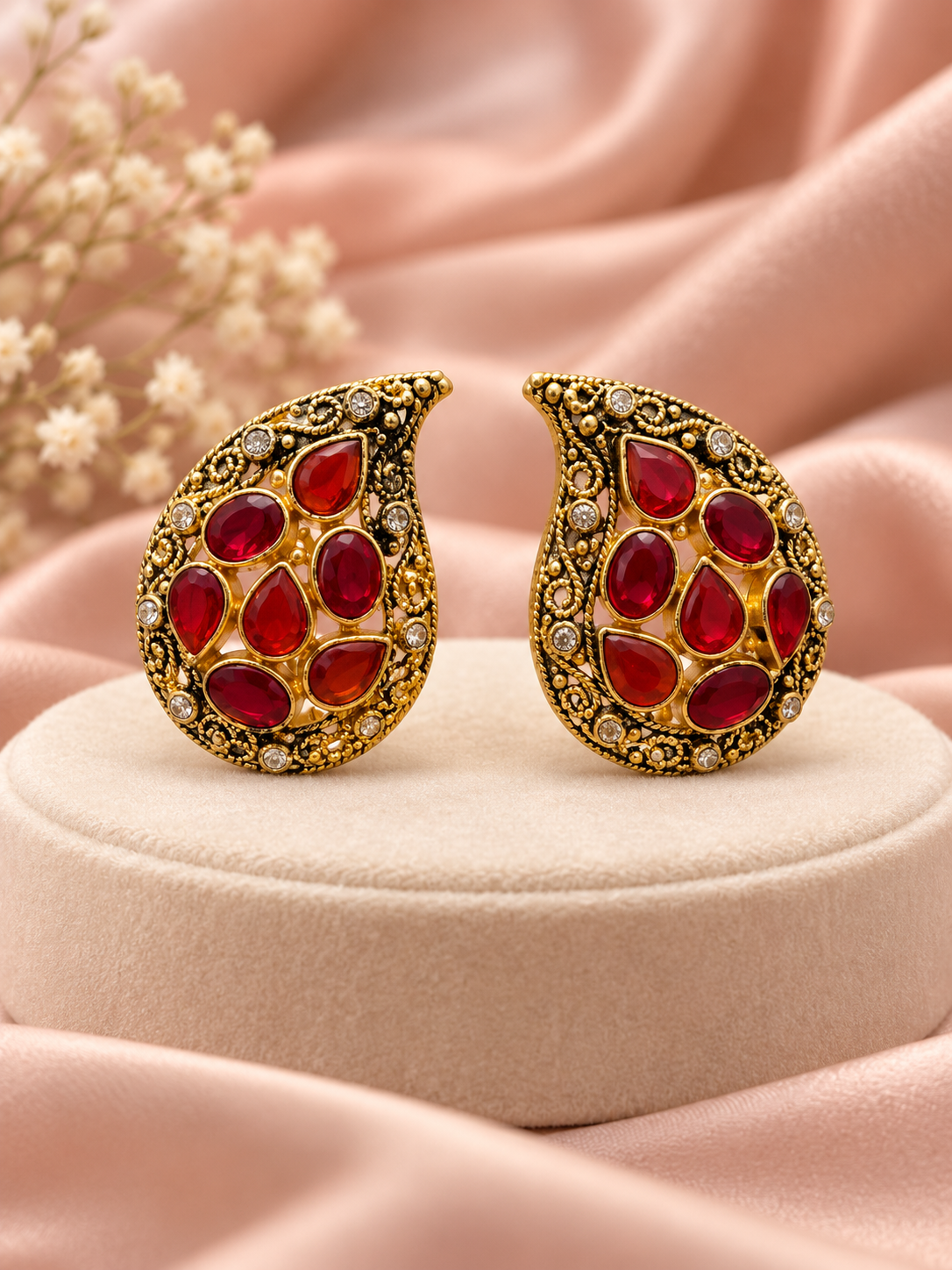 Royal Paisley Statement Earrings