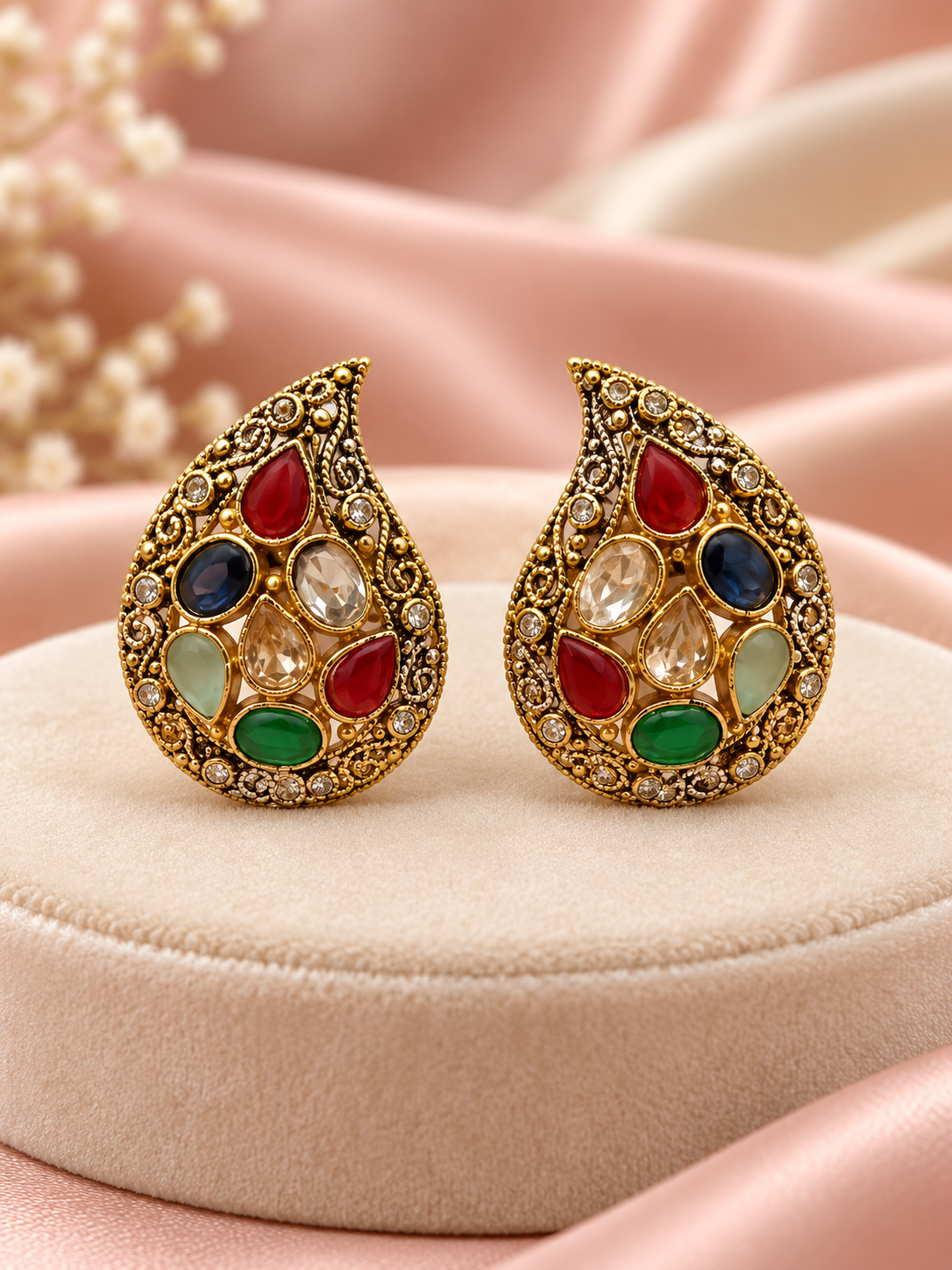 Royal Paisley Statement Earrings