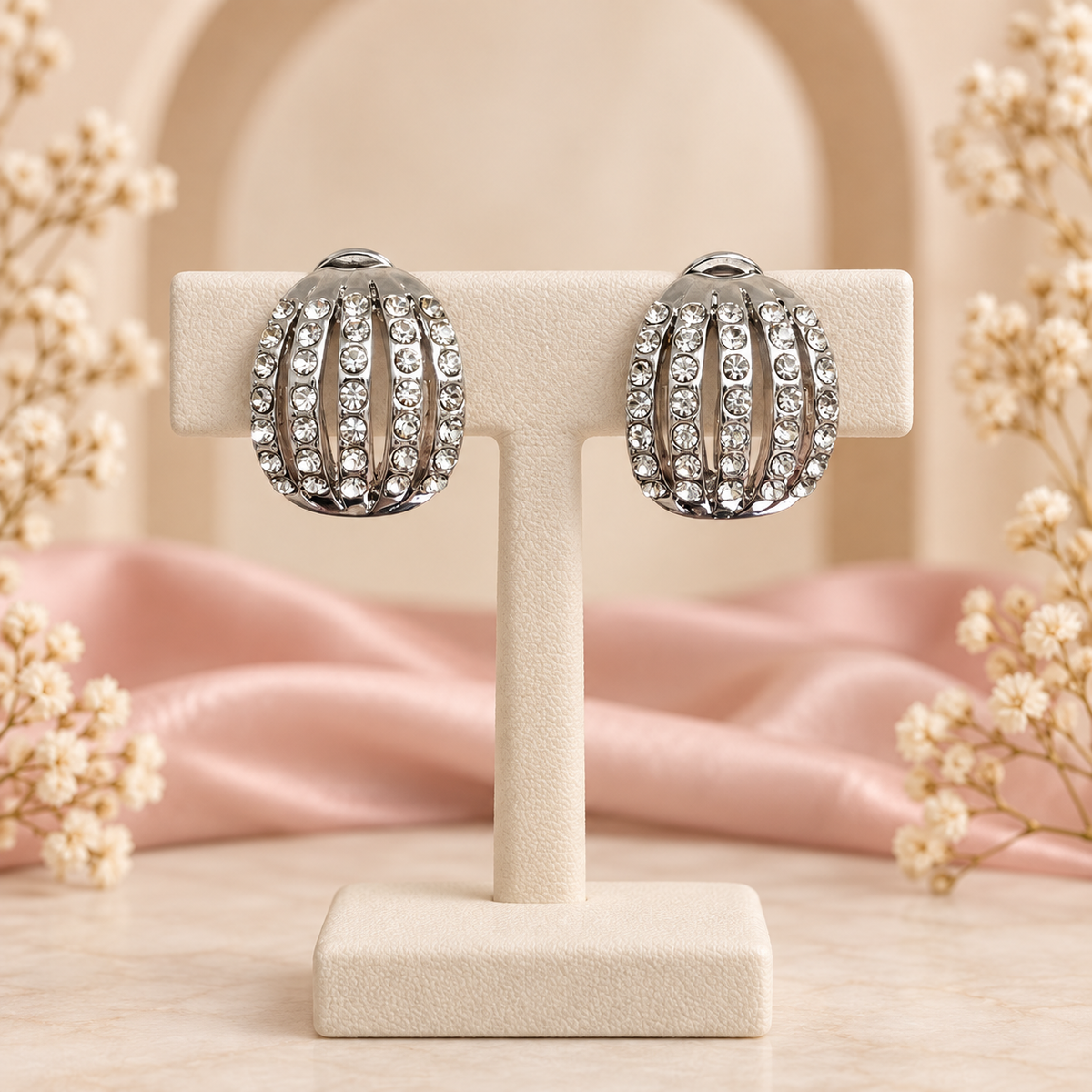 Chandni Five-Row Crystal Studs