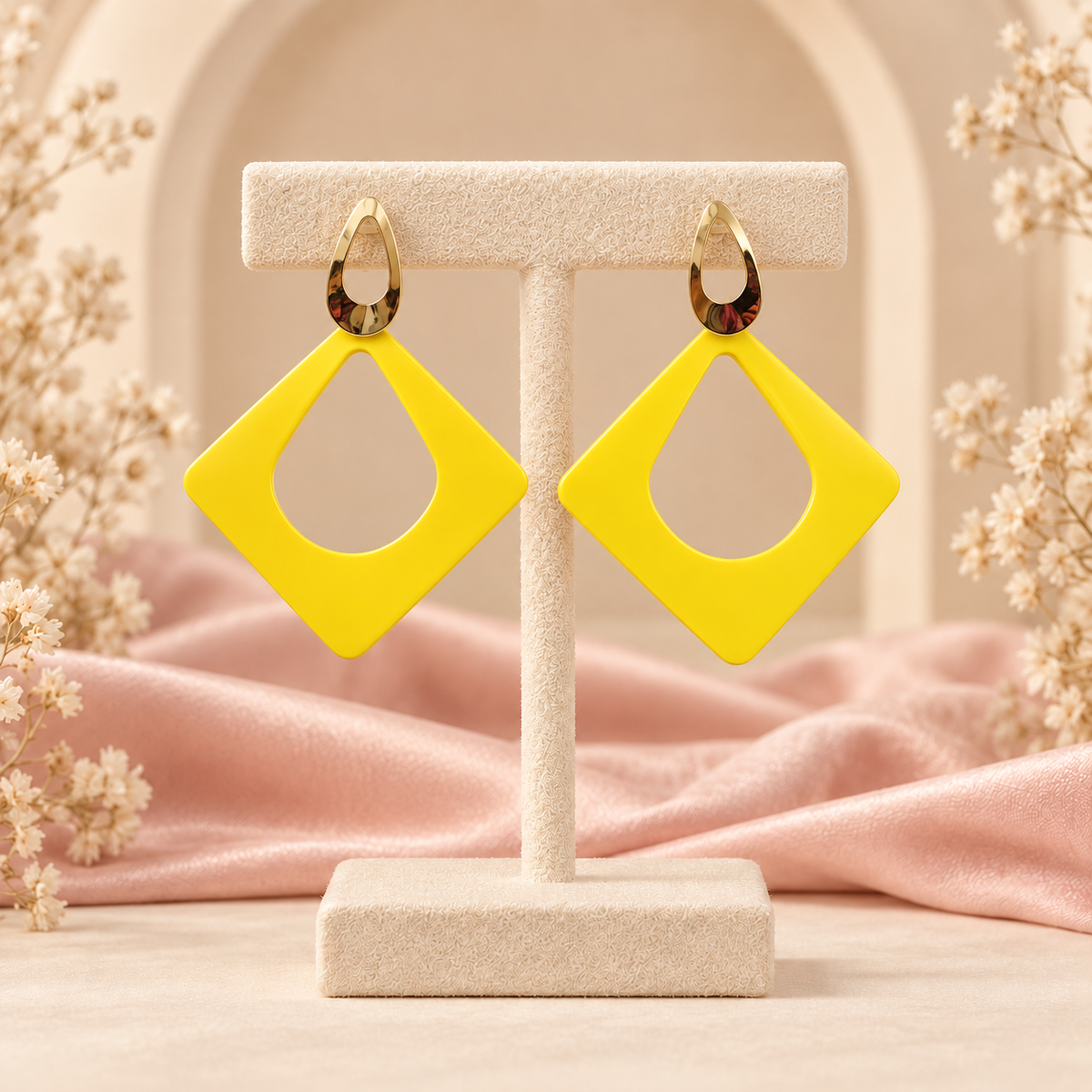 Ivory & Emerald Statement Earrings