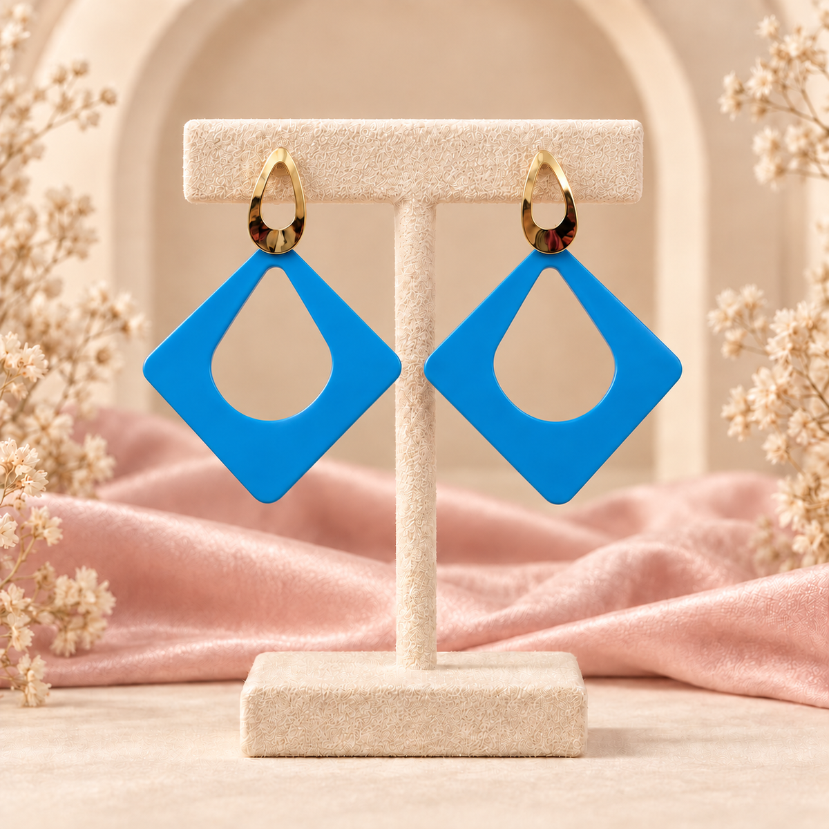 Ivory & Emerald Statement Earrings