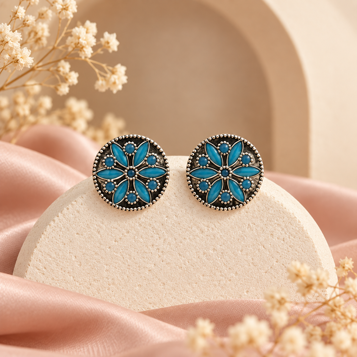 Noor Floral Studs