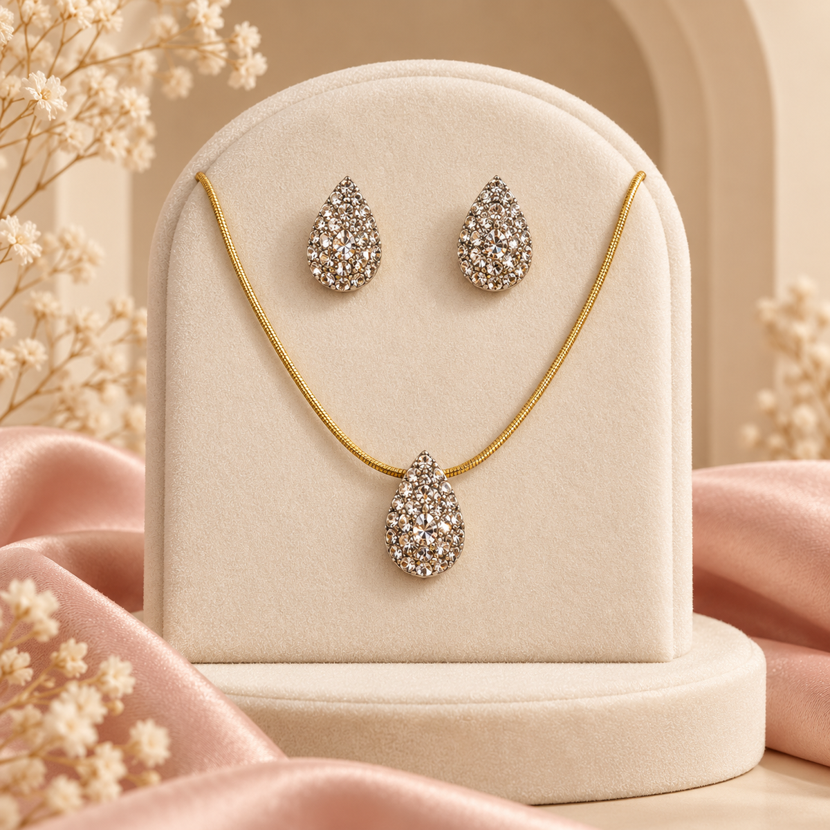 Saraf Studio Celeste Teardrop Jewelry Set