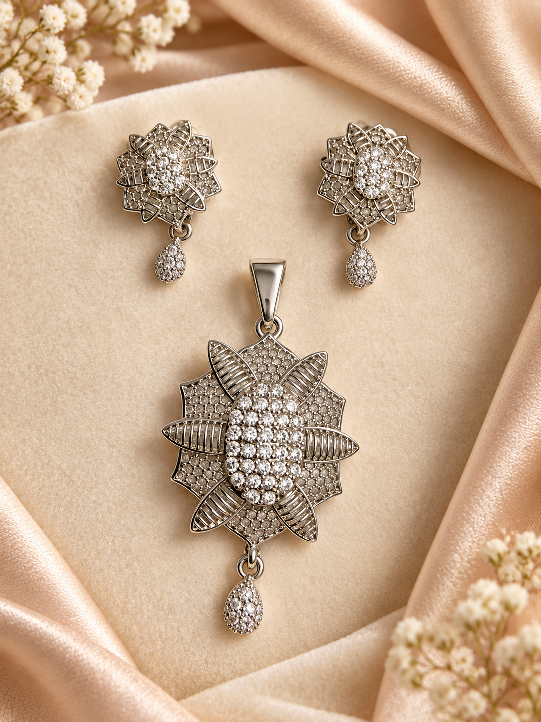Chandni Bloom Pendant Set