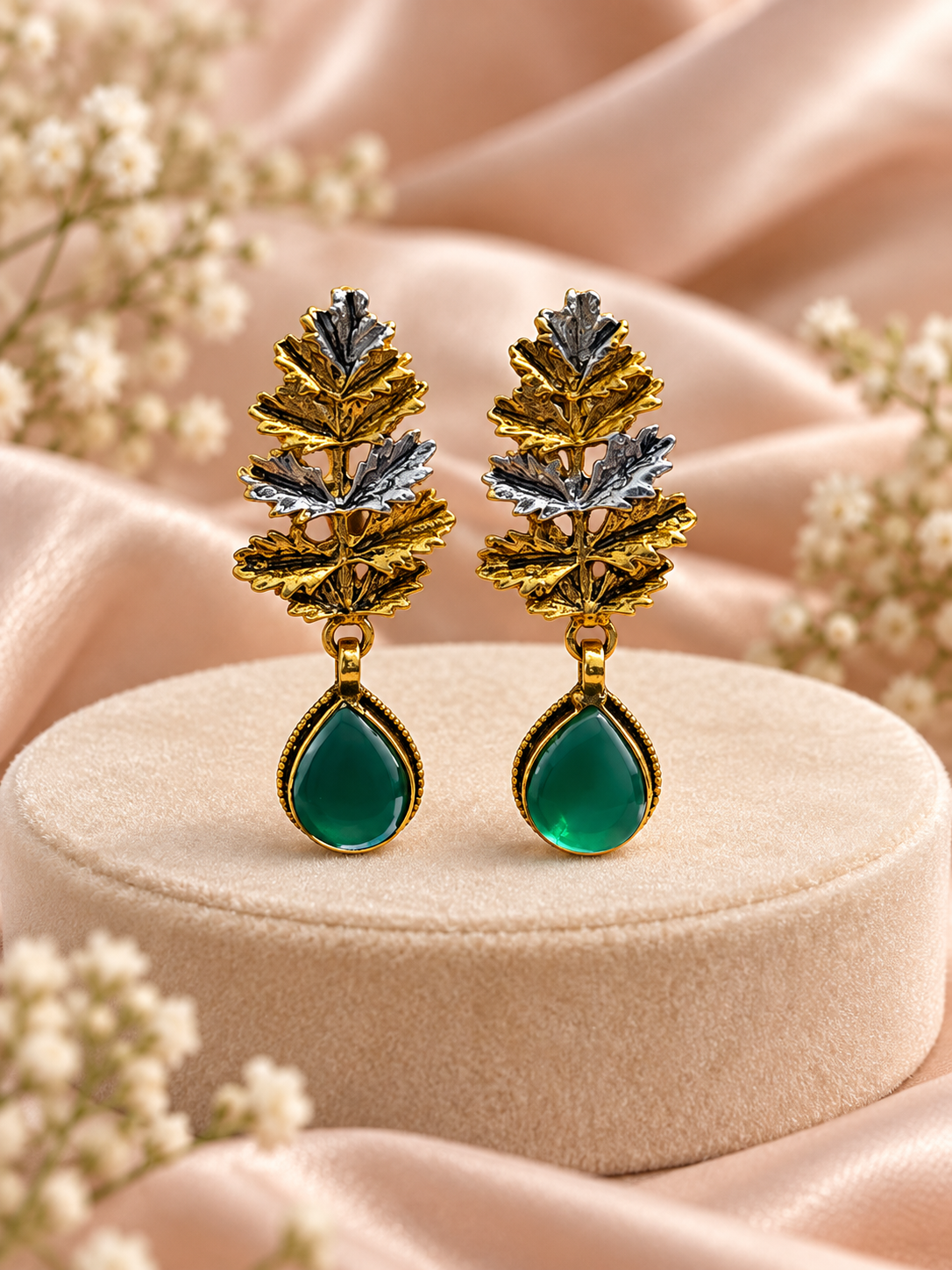 Zareen Leaf Drop Earrings