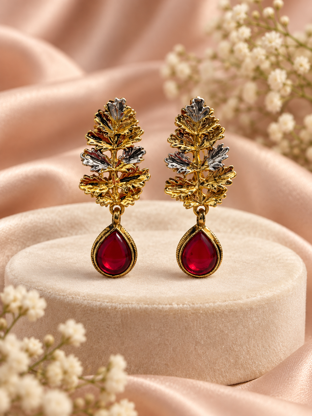 Zareen Leaf Drop Earrings