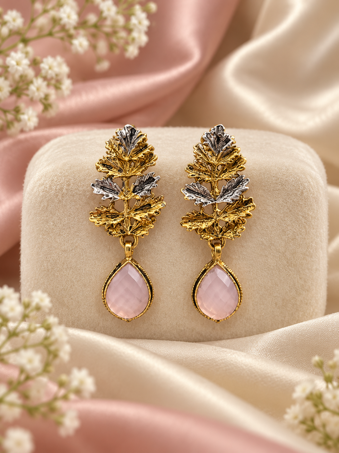 Zareen Leaf Drop Earrings