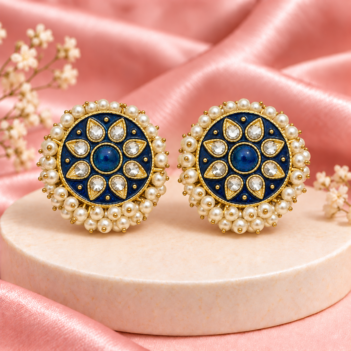 Royal Pearl Bloom Earrings Collection