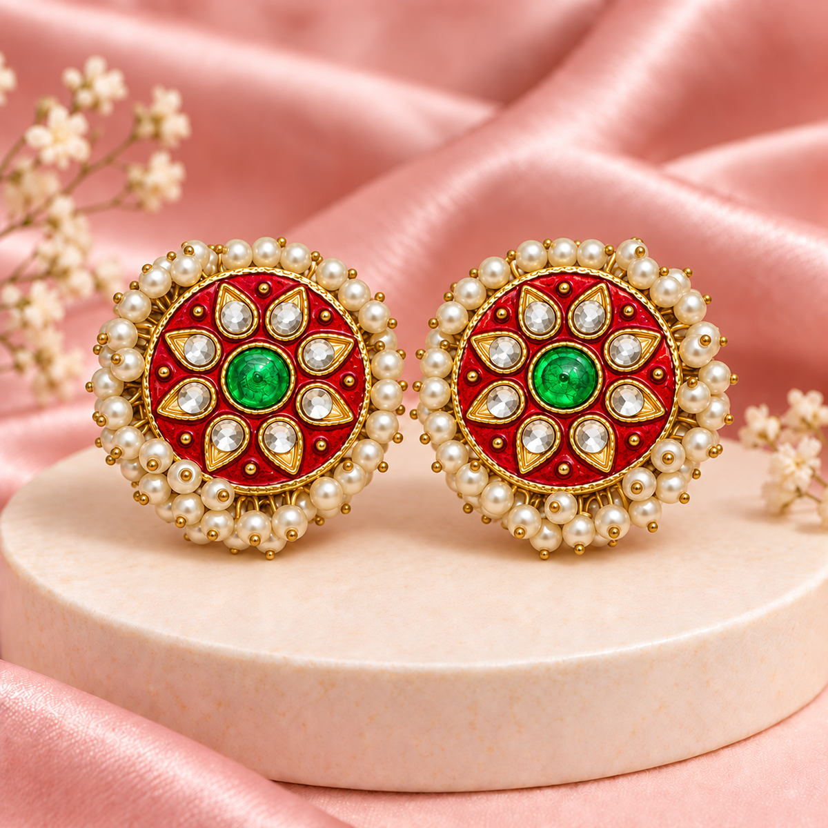Royal Pearl Bloom Earrings Collection