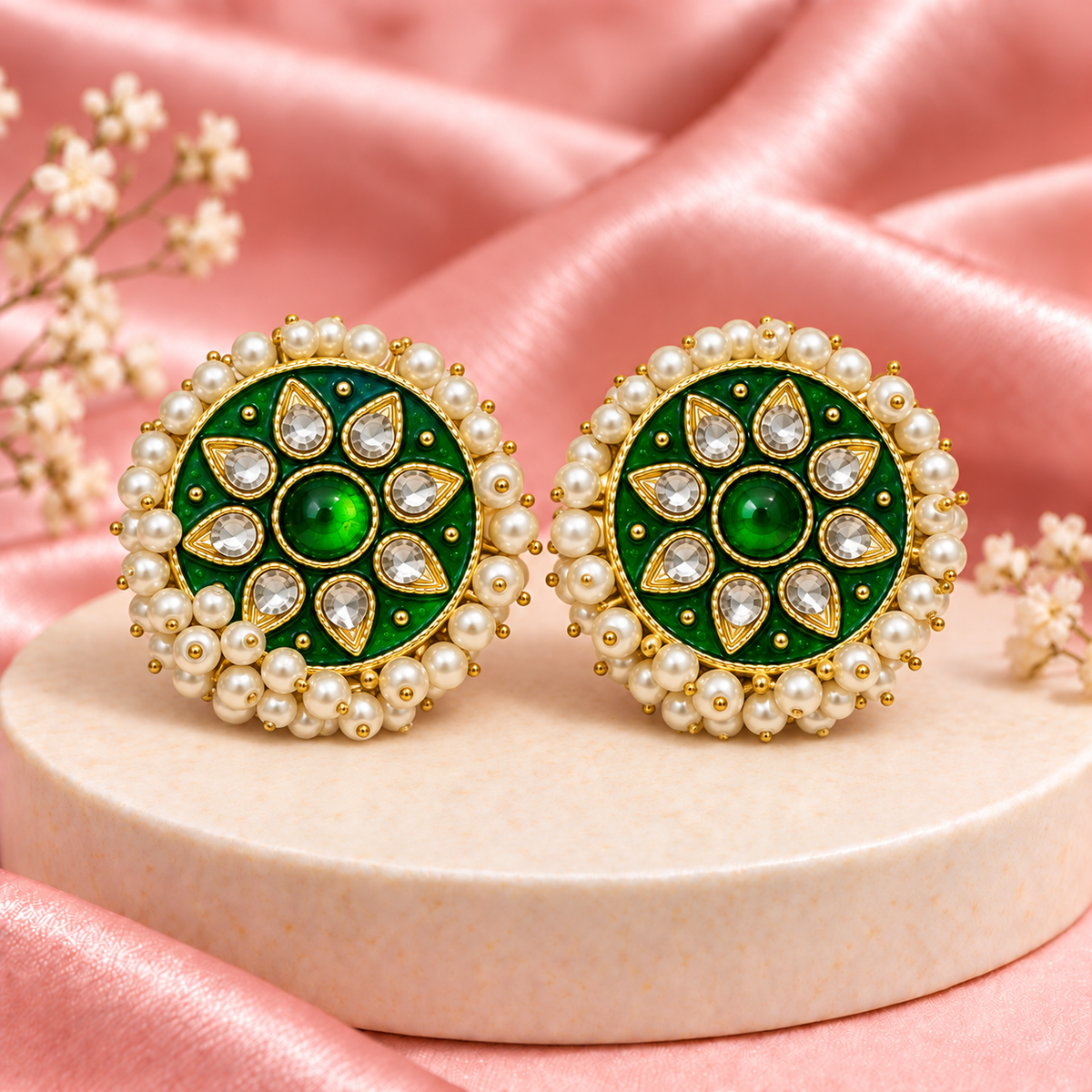 Royal Pearl Bloom Earrings Collection
