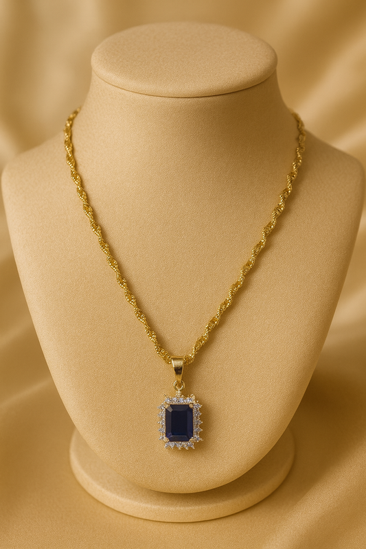 Teardrop Diamond Pendant Necklace