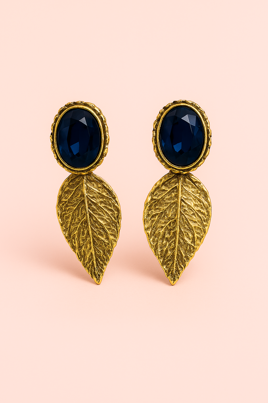 Midnight Leaf Elegance Earrings
