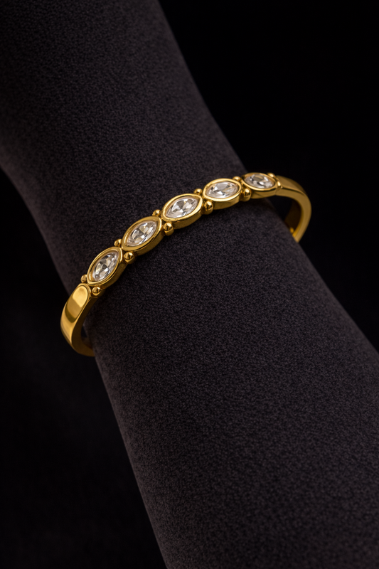 Golden Marquise Elegance Bracelet
