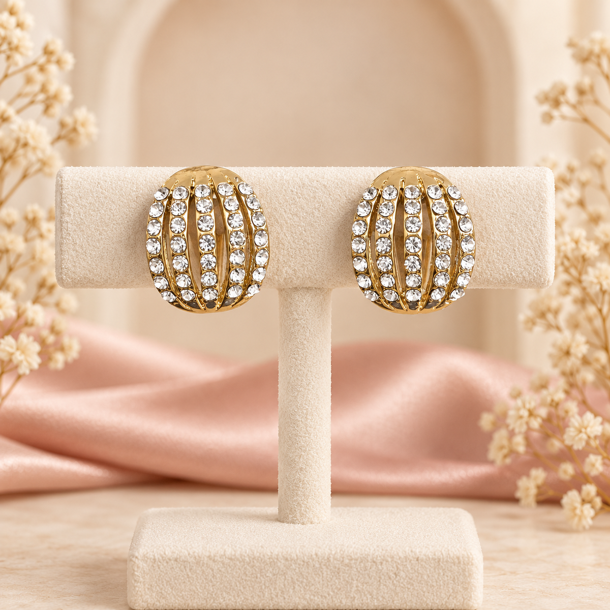 Chandni Five-Row Crystal Studs