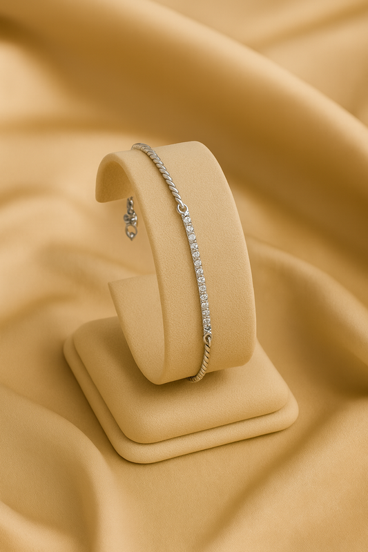 Dainty Diamond Line Bracelet