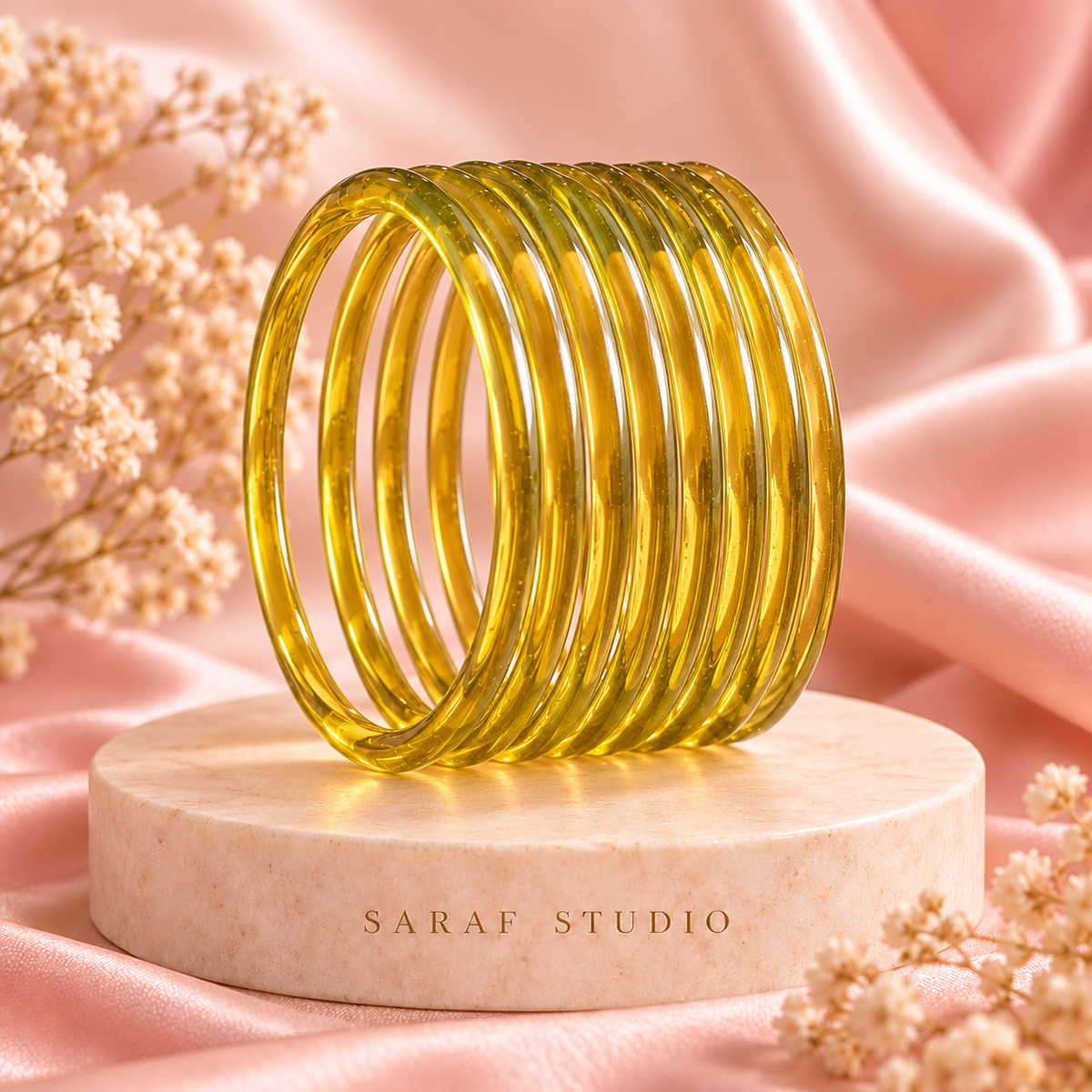 Sunlit Glow Jelly Bangles