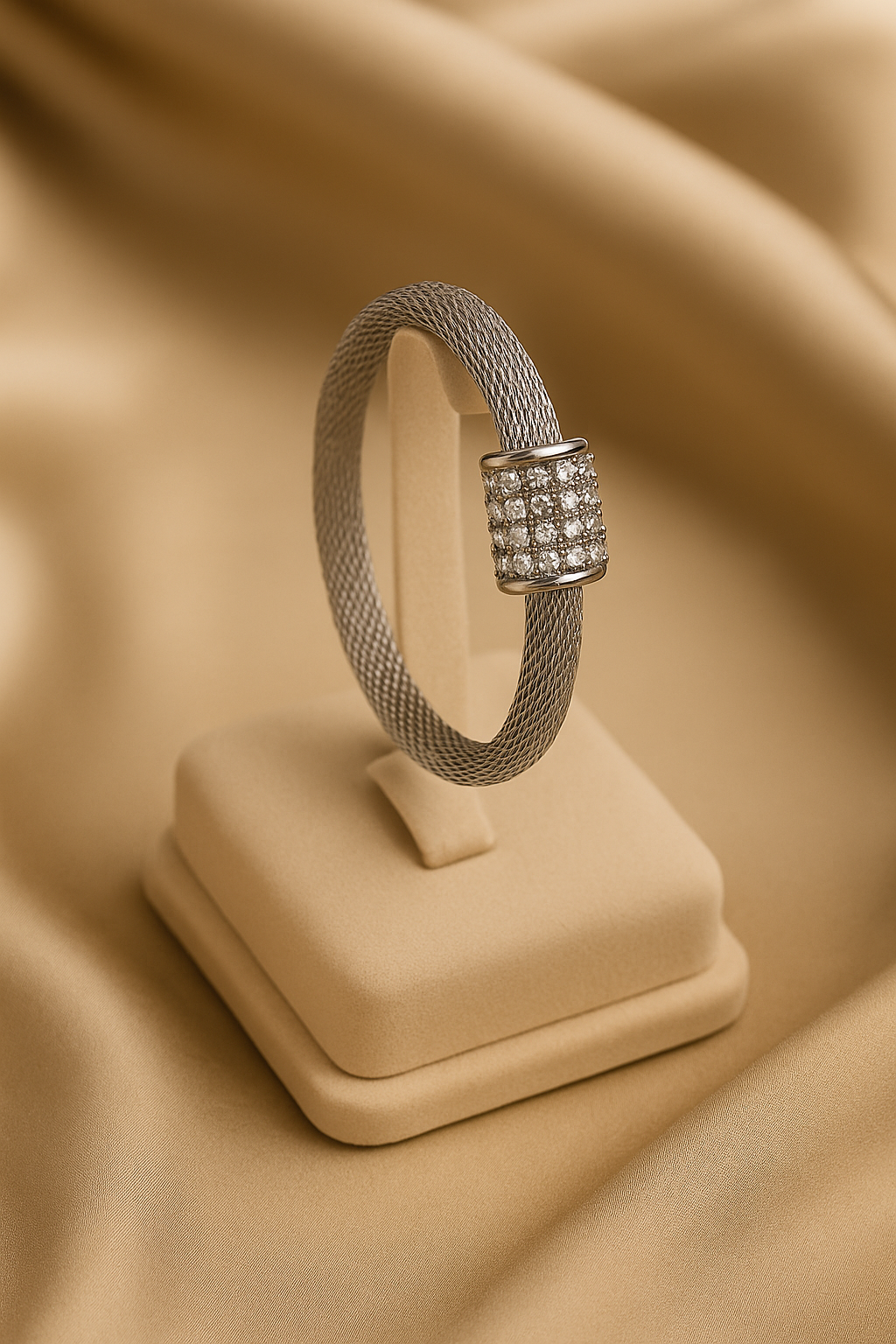 Radiant Mesh Diamond Bracelet