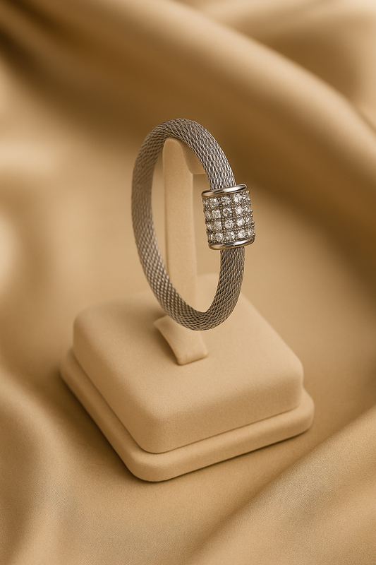 Radiant Mesh Diamond Bracelet