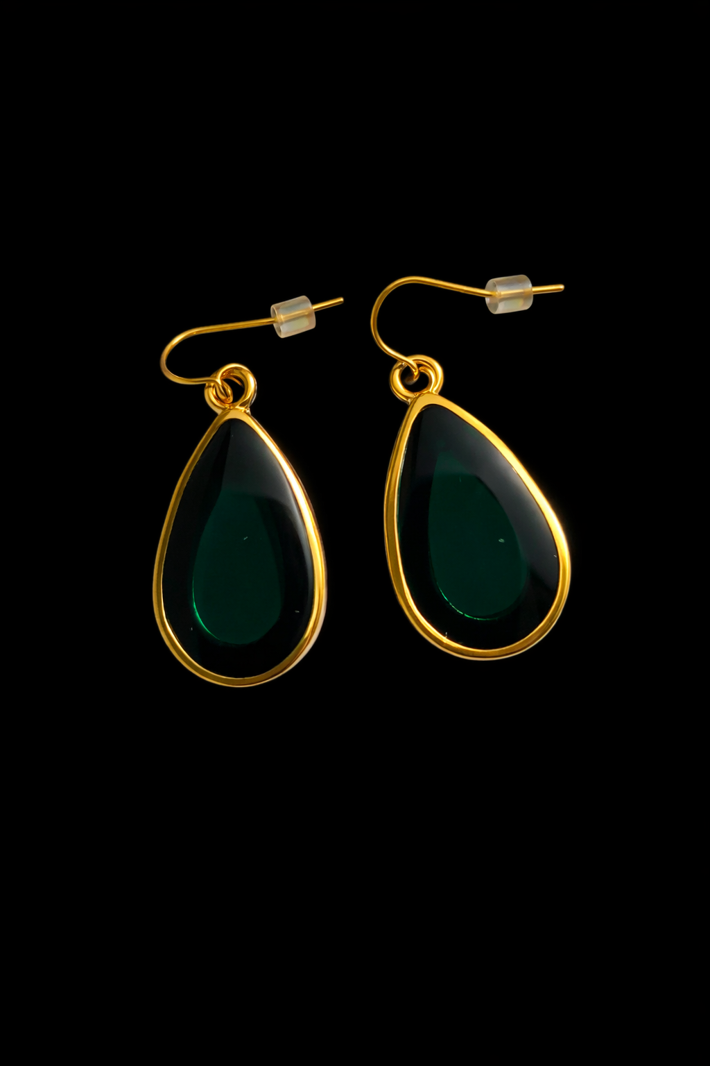 Midnight Gloss Teardrop Earrings